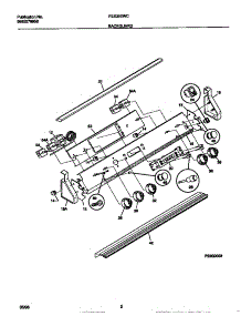 02 - Backguard parts for Frigidaire Range FES300WCWD from AppliancePartsPros.com