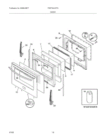 09 - Door parts for Frigidaire Range FGEF3044KFA from AppliancePartsPros.com
