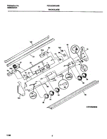 02 - Backguard parts for Frigidaire Range FES300WCWH from AppliancePartsPros.com
