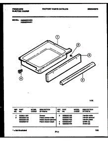06 - Drawer Parts parts for Frigidaire Range FES300WAWA from AppliancePartsPros.com
