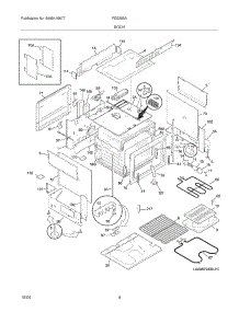 05 - Body parts for Frigidaire Range FES355ASH from AppliancePartsPros.com