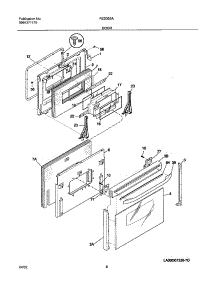 09 - Door parts for Frigidaire Range FES355ASD from AppliancePartsPros.com
