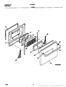 05 - Door parts for Frigidaire Range FES300WCWD from AppliancePartsPros.com