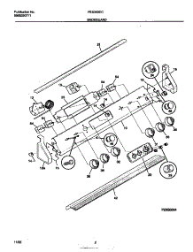 02 - Backguard parts for Frigidaire Range FES353CCWG from AppliancePartsPros.com