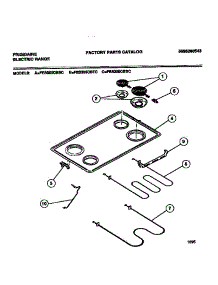 03 - Top parts for Frigidaire Range FES355CBTC from AppliancePartsPros.com