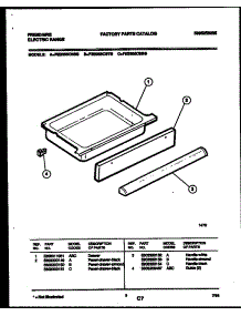 06 - Drawer Parts parts for Frigidaire Range FES355CBBB from AppliancePartsPros.com