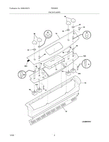 03 - Backguard parts for Frigidaire Range FES355ESB from AppliancePartsPros.com
