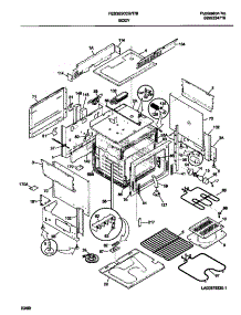 03 - Body parts for Frigidaire Range FES355CCTJ from AppliancePartsPros.com