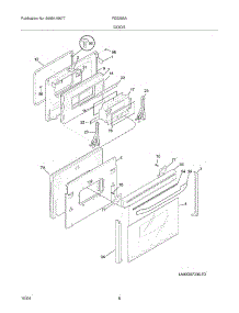09 - Door parts for Frigidaire Range FES355ASG from AppliancePartsPros.com