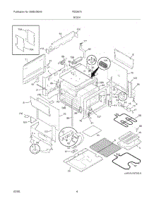 05 - Body parts for Frigidaire Range FES367ABH from AppliancePartsPros.com
