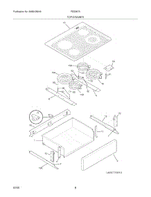 07 - Top / Drawer parts for Frigidaire Range FES367ABH from AppliancePartsPros.com