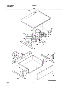 07 - Top / Drawer parts for Frigidaire Range FES367AQC from AppliancePartsPros.com