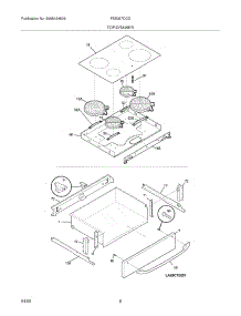07 - Top / Drawer parts for Frigidaire Range FES367DCD from AppliancePartsPros.com