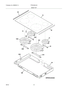 07 - Main Top parts for Frigidaire Range FFED3025LSA from AppliancePartsPros.com