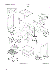 05 - Body parts for Frigidaire Range FFEF3011LBC from AppliancePartsPros.com