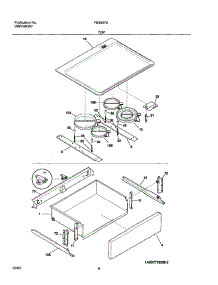 07 - Top / Drawer parts for Frigidaire Range FES367AQF from AppliancePartsPros.com