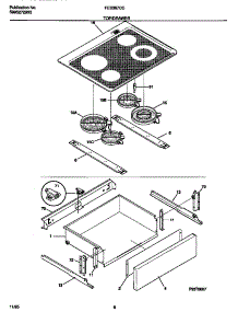 04 - Top / Drawer parts for Frigidaire Range FES387CCS1 from AppliancePartsPros.com