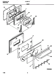 05 - Door parts for Frigidaire Range FES387CCS1 from AppliancePartsPros.com