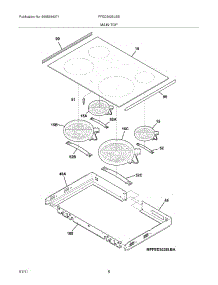07 - Main Top parts for Frigidaire Range FFED3025LSB from AppliancePartsPros.com