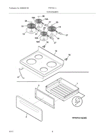 07 - Top / Drawer parts for Frigidaire Range FFEF3011LWD from AppliancePartsPros.com