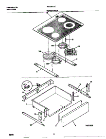 04 - Top / Drawer parts for Frigidaire Range FES367CCSD from AppliancePartsPros.com