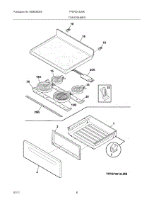 07 - Top / Drawer parts for Frigidaire Range FFEF3013LME from AppliancePartsPros.com