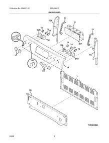 03 - Backguard parts for Frigidaire Range FEFL69HCC from AppliancePartsPros.com