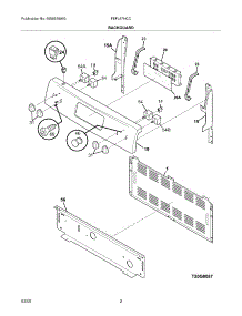 03 - Backguard parts for Frigidaire Range FEFL67HCC from AppliancePartsPros.com