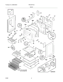 05 - Body parts for Frigidaire Range FEFLZ87GCA from AppliancePartsPros.com