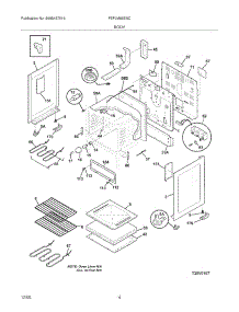 05 - Body parts for Frigidaire Range FEFLM66ESC from AppliancePartsPros.com