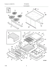 07 - Top / Drawer parts for Frigidaire Range FEFLM66ESC from AppliancePartsPros.com