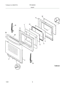 09 - Door parts for Frigidaire Range FEFLM66ESC from AppliancePartsPros.com