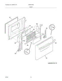 09 - Door parts for Frigidaire Range FES300DSB from AppliancePartsPros.com