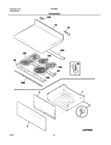 07 - Top / Drawer parts for Frigidaire Range FEFL88ABB from AppliancePartsPros.com