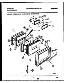 04 - Door Parts parts for Frigidaire Range FES355CBSB from AppliancePartsPros.com