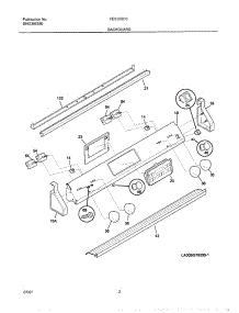 03 - Backguard parts for Frigidaire Range FES355CCTK from AppliancePartsPros.com