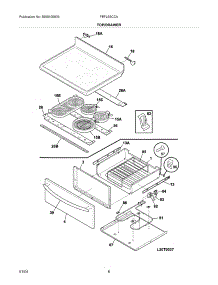 07 - Top / Drawer parts for Frigidaire Range FEFL89CCA from AppliancePartsPros.com