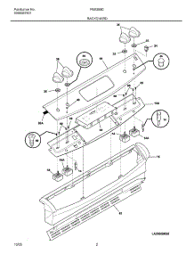 03 - Backguard parts for Frigidaire Range FES355DSA from AppliancePartsPros.com