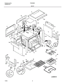 05 - Body parts for Frigidaire Range FES355DSA from AppliancePartsPros.com