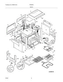 05 - Body parts for Frigidaire Range FES355DSB from AppliancePartsPros.com