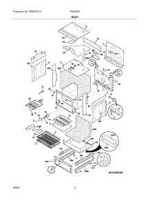 05 - Body parts for Frigidaire Range FES355ESE from AppliancePartsPros.com