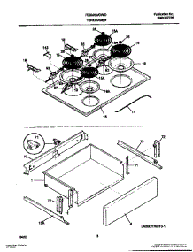 04 - Top / Drawer parts for Frigidaire Range FES300WCDI from AppliancePartsPros.com