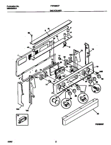 02 - Backguard parts for Frigidaire Range FEF389CFBB from AppliancePartsPros.com