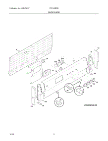 03 - Backguard parts for Frigidaire Range FEF402BWE from AppliancePartsPros.com