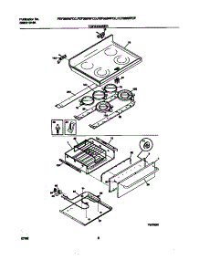 04 - Top / Drawer parts for Frigidaire Range FEF389WFCC from AppliancePartsPros.com