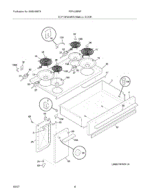 07 - Top / Drawer / Small Door parts for Frigidaire Range FEF402BWF from AppliancePartsPros.com
