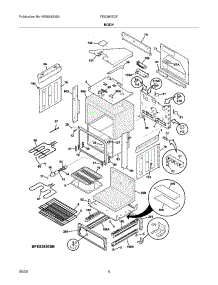 05 - Body parts for Frigidaire Range FES365ECF from AppliancePartsPros.com