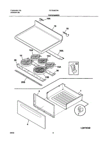 07 - Top / Drawer parts for Frigidaire Range FEFB68CBA from AppliancePartsPros.com
