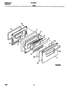 06 - Door parts for Frigidaire Range FEF389WECE from AppliancePartsPros.com