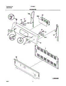 03 - Backguard parts for Frigidaire Range FEFB65ASA from AppliancePartsPros.com